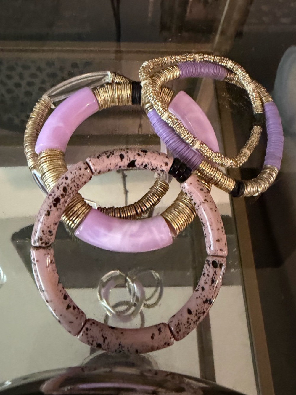 Allie & Bess Purple Gold Bracelet Stack